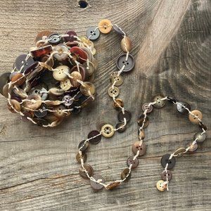 6 FT Button Garland, Farmhouse Garland, Primitive Garland, Country Garland, Prim